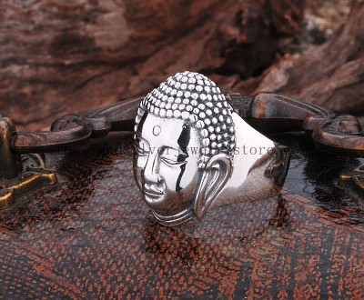 silver Sakyamuni Buddha ring