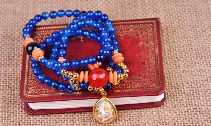 thailand buddha crystal beads bracelet necklace