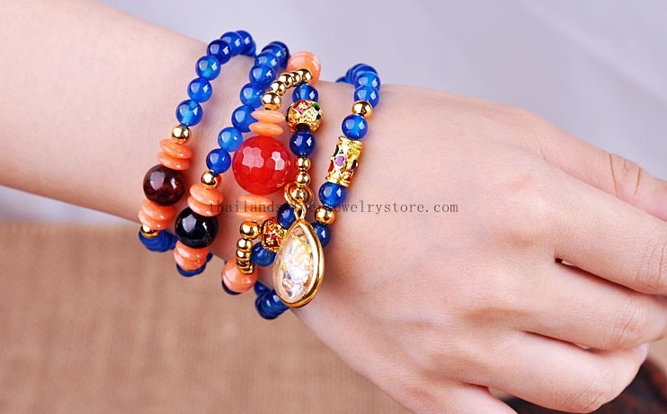 thailand buddha crystal beads bracelet necklace