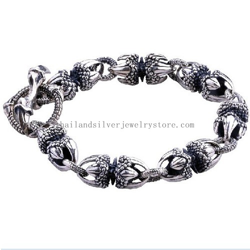 Handmade Thai 925 Silver Eagle Paw Bracelet Vintage Man Bracelet