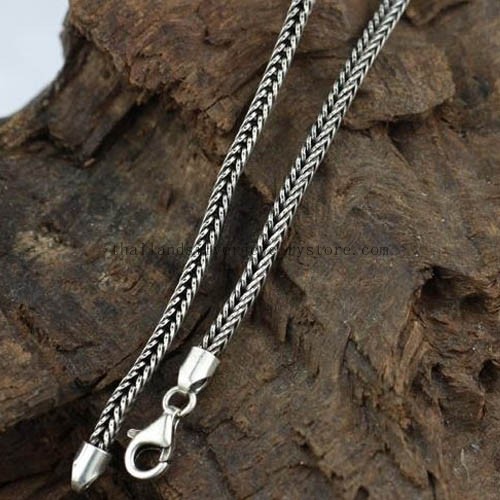 3MM Thai Silver Necklace for Pendants