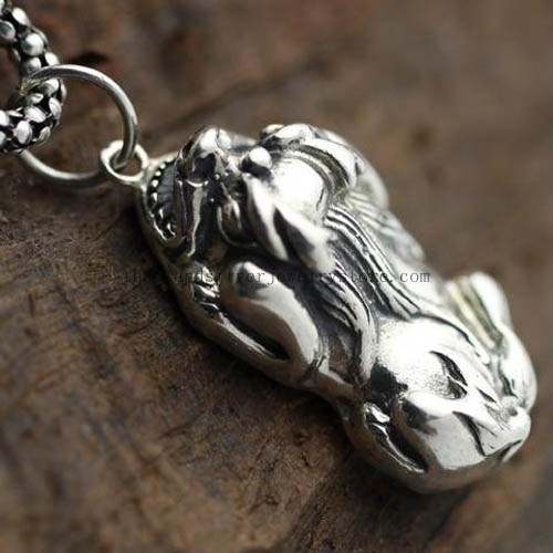 Handmade Sterling Silver Wealth Pixiu Pendant