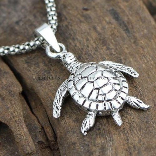 Handmade Thailand Silver Turtle Pendant