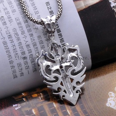 Handmade Thai Silver Dragon Pendant for Men