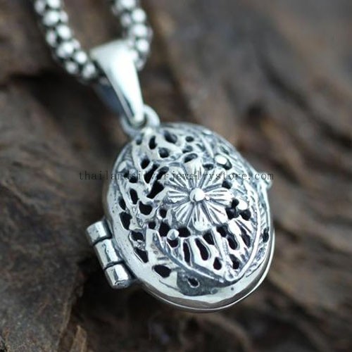 Handmade Silver Buddhist Gau Box Pendant