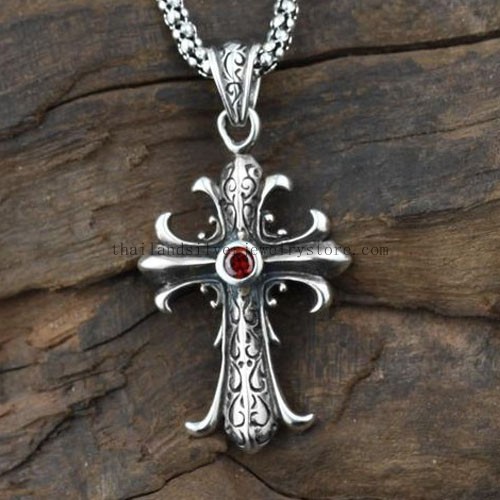 Handmade Thailand Silver Cross Pendant