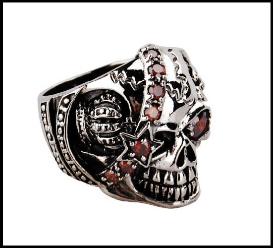 Handmade Thailand Silver Skull Ring for Men