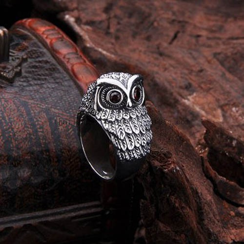 Handmade Thailand Silver Owl Ring