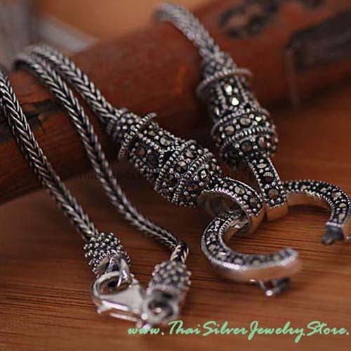 Thai Silver Necklace Thai Tribal Jewelry Necklace