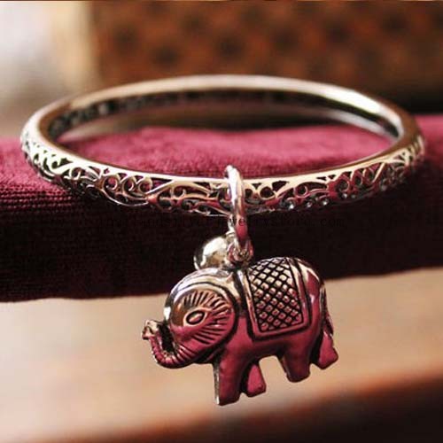 Thai Silver Elephant Bracelet Silver Lucky Bracelet