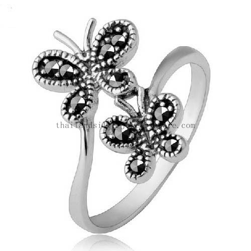 Handmade Thai Sterling Silver Butterfly Ring