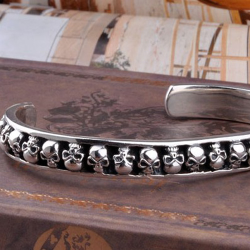 Handmade 925 Silver Thailand Bracelet Skull Bracelet