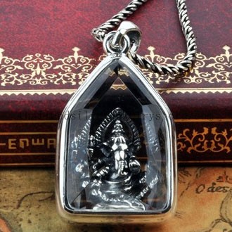 Handmade 925 Silver Ganesha Fortune Buddha Pendant jewelry gift