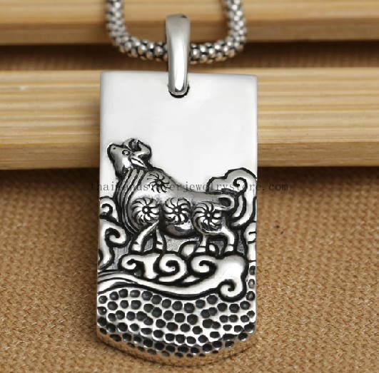 Handmade Thai 925 Silver the Chinese Zodiac Ox Animal Pendant