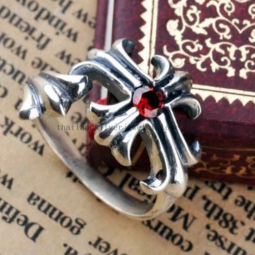 Handmade Thai 925 Silver Cross Ring