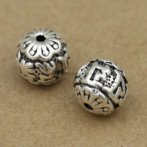 Handmade 925 Silver Tibetan OM Mani Padme Hum Beads